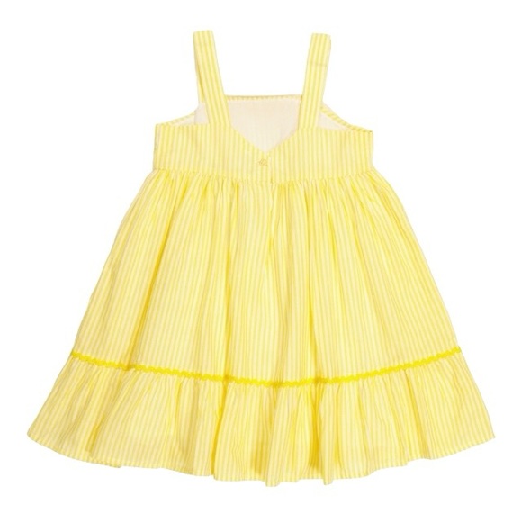 Tahari Lemon Slice Girls Dress Soft Cotton Tiered Flowy Size 4T - Picture 4 of 14